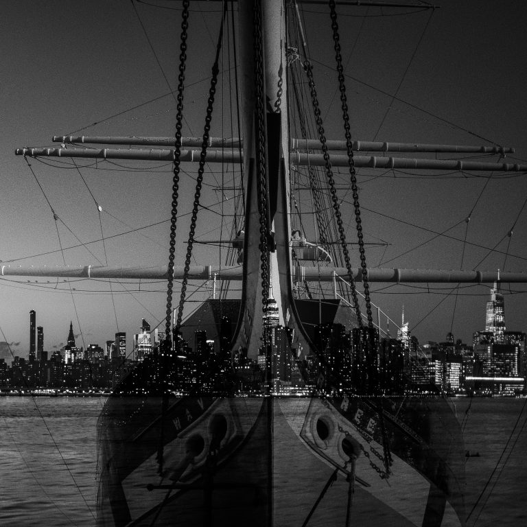 New-York-Oniric-⁠City-lights-&-Wavertree-Ship